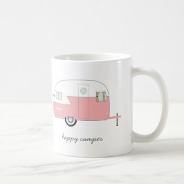 Glücklicher Lagerbewohner-Tasse - Rosa Kaffeetasse