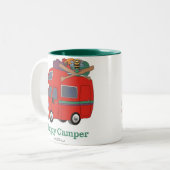 Glücklicher Lagerbewohner-Tasse Zweifarbige Tasse (Vorderseite Links)