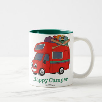 Glücklicher Lagerbewohner-Tasse Zweifarbige Tasse