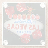 Glücklicher Las- Vegasglas-Untersetzer Glasuntersetzer (Rückseite)