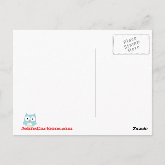 Glücklicher laufender postkarte (Rückseite)