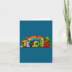 Glücklicher Lehrer 6-7 2026 St. Patricks Day Karte