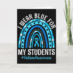 Glücklicher Lehrer Ich Trage Blau Für Meine Schüle Karte