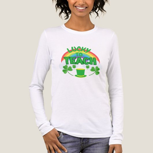 Glücklicher Lehrer – St. Patrick's Day Lehrer T-Sh Tri-Blend Shirt (Vorderseite)