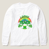 Glücklicher Lehrer – St. Patrick's Day Lehrer T-Sh Tri-Blend Shirt (Design Vorderseite)