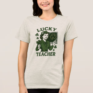 Glücklicher Lehrer – Vintage St. Patrick’s Day Ret Tri-Blend Shirt