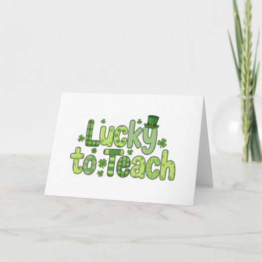 Glücklicher Lehrer zum St. Patrick’s Day - Lehrer Karte (Vorderseite)