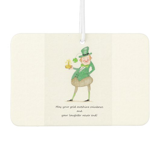 Glücklicher Leprechaun Autolufterfrischer (Vorderseite)