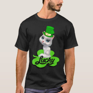Glücklicher Leprechaun-Katzchen St. Patrick's Day  T-Shirt