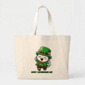 Glücklicher Leprechaun-Katzentasche Jumbo Stoffbeutel (Vorne)