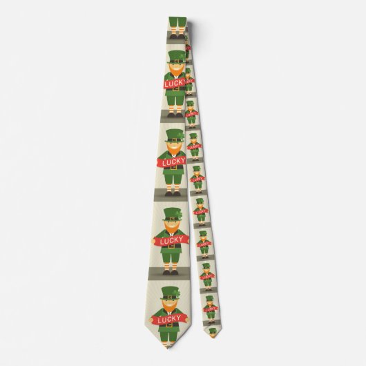 glücklicher Leprechaun Krawatte (Vorderseite)