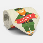 glücklicher Leprechaun Krawatte (Gerollt)