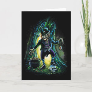 Glücklicher Leprechaun Lustiger St. Patricks Day H Karte