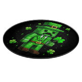 Glücklicher Leprechaun Lustiges St. Patrick's Day Schneidebrett (Ecke)