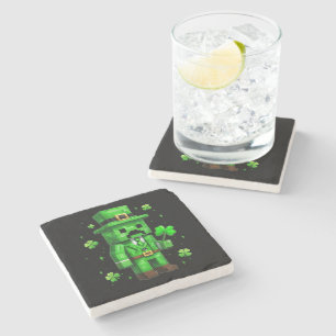 Glücklicher Leprechaun Lustiges St. Patrick's Day Steinuntersetzer