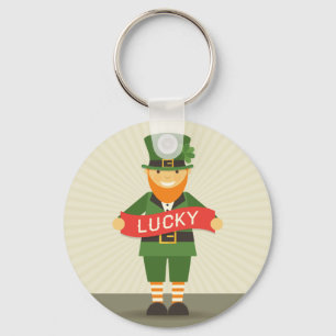 glücklicher Leprechaun Schlüsselanhänger