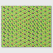 Glücklicher Leprechaun St. Patrick's Day Cartoon-M Geschenkpapier (Flach)