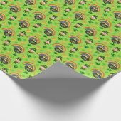 Glücklicher Leprechaun St. Patrick's Day Cartoon-M Geschenkpapier (Ecke)