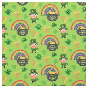 Glücklicher Leprechaun - St. Patrick's Day Muster Stoff