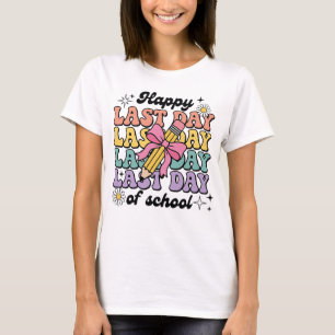 Glücklicher letzter Schultag Coquette-Schleife End T-Shirt