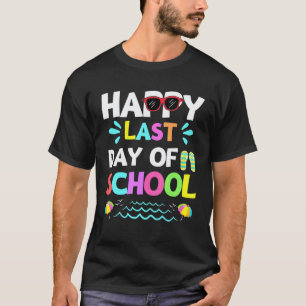 Glücklicher letzter Schultag für Lehrer Schüler Ab T-Shirt