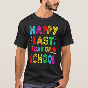 Glücklicher letzter Schultag Kinder Lehrer Schüler T-Shirt