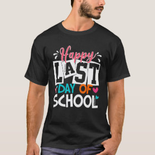 Glücklicher letzter Schultag Kinder Lehrer Schüler T-Shirt