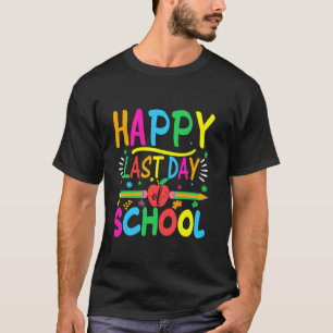 Glücklicher letzter Schultag Lehrer und Schüler Ki T-Shirt