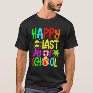 Glücklicher letzter Schultag Schüler und Lehrer T-Shirt