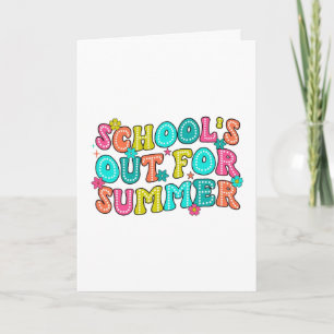 Glücklicher letzter Schultag Sommer Schüler Karte