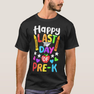 Glücklicher letzter Tag der Schule Pre-k Cl von 20 T-Shirt
