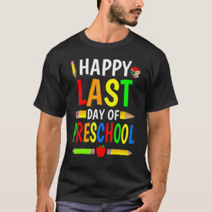 Glücklicher letzter Tag der Vorschule Kinder Junge T-Shirt