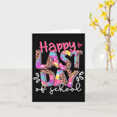 Glücklicher letzter Tag des Lehrers Abschluss Kind Karte (Gelbe Blume)