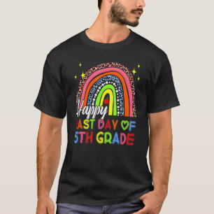 Glücklicher letzter Tag des Lehrers Leopard Rainbo T-Shirt