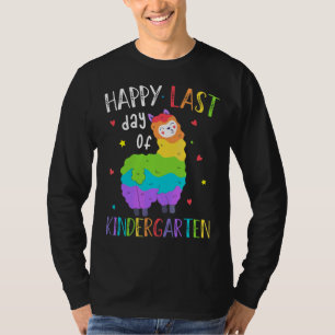 Glücklicher letzter Tag Kindergarten Prob Llama Gr T-Shirt