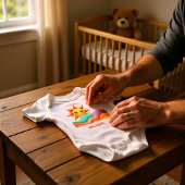 Glücklicher leuchtender Sommer Baby Strampler