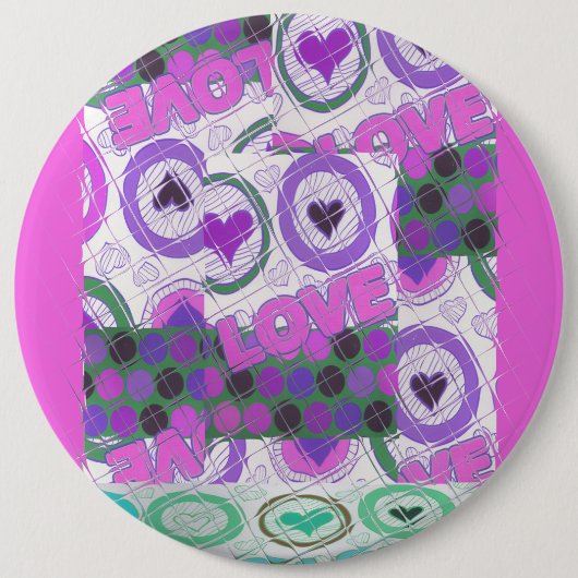 Glücklicher Liebe-Craze Button (Vorderseite)