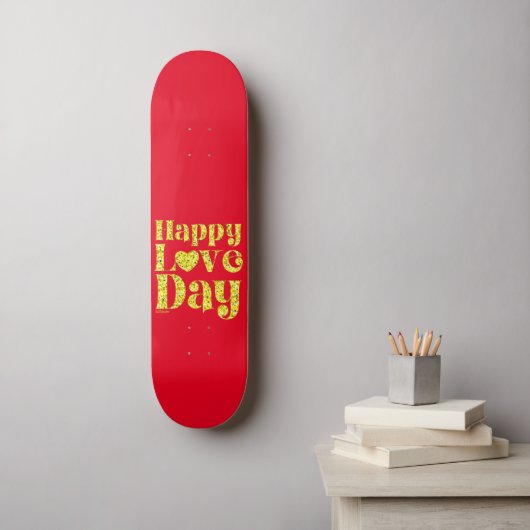 GLÜCKLICHER LIEBE SKATEBOARD (Wandkunst)