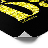 GLÜCKLICHER LIEBESTAG gold Poster (Ecke)