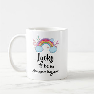Glücklicher Luft- und Raumfahrtingenieur Becher Kaffeetasse