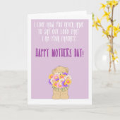 Glücklicher lustiger Muttertag Karte (Gelbe Blume)