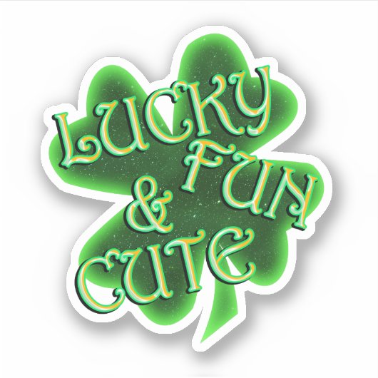 Glücklicher lustiger St. Patrick's Day Aufkleber (Vorderseite)