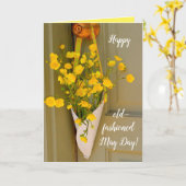 Glücklicher Mai-Tag, gelbe Blumen Karte (Gelbe Blume)