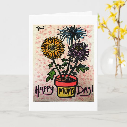 Glücklicher Mama-Tag Karte (Gelbe Blume)