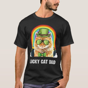 Glücklicher Manx-Katzenvater St. Patricks Day T-Shirt