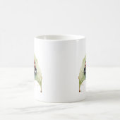 Glücklicher Marienkäfer auf Blatt Kaffeetasse (Mittel)