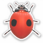 Glücklicher Marienkäfer Aufkleber (Vorderseite)
