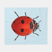 Glücklicher Marienkäfer Fleecedecke (Vorderseite (Horizontal))