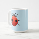 Glücklicher Marienkäfer Kaffeetasse (Vorderseite Links)