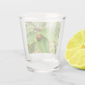 Glücklicher Marienkäfer  Schnapsglas (Rückseite)